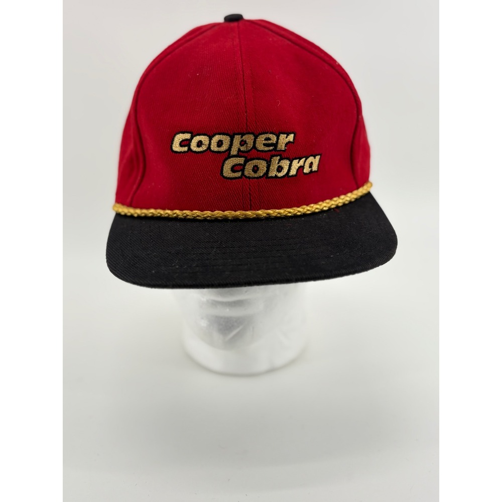 Osterman Cooper Cobra Tires Hat OSFA‎ Red Black Vintage Cap